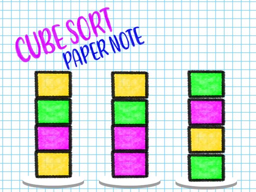 Play Cube Sort: Paper Note Game
