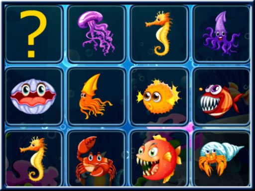 Play Sea Creatures Cards Match Game