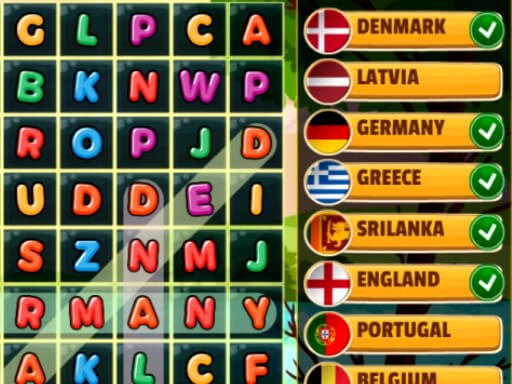 Play Word Search Countries Game