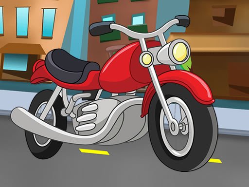 Play Cartoon Motorbike Jigsaw Game