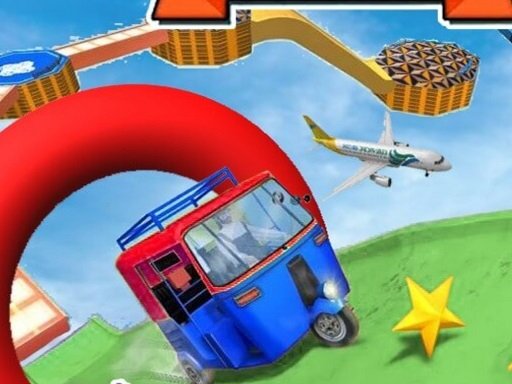 Play Tuk Tuk Speed Up Mega Ramp Stunt Game