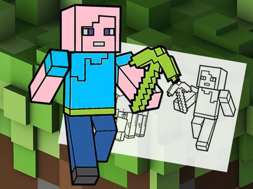 Play Funny Minecraft Coloring Game