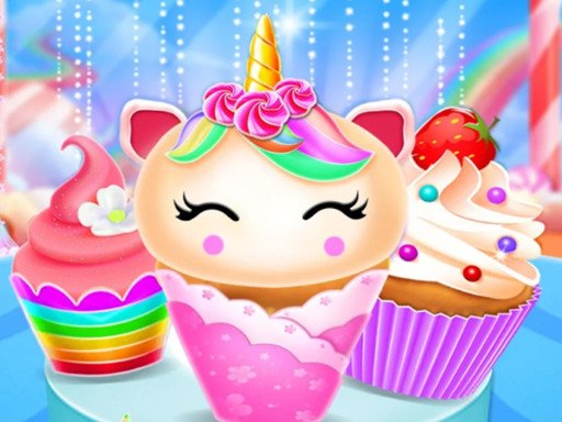 Play Unicorn Mermaid Cupcake Cooking Design Game