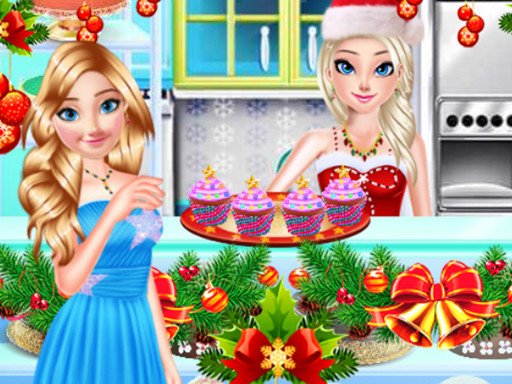 Play Sister Princess Christmas Cupcake Maker Game