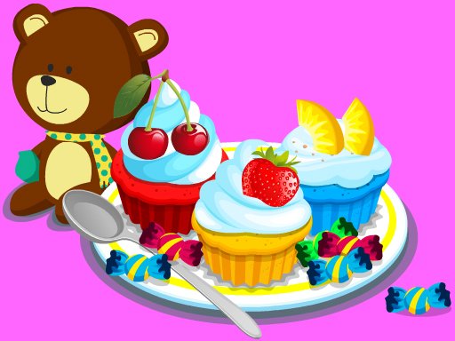 Play Cooking Colorful Cupcakes Game