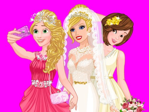 Play Barbie’s Wedding Selfie With Princesses Game