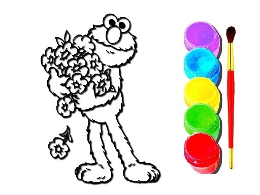 Play Elmo Coloring Game