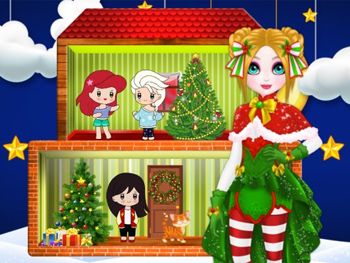 Play Christmas Puppet Princess House Game
