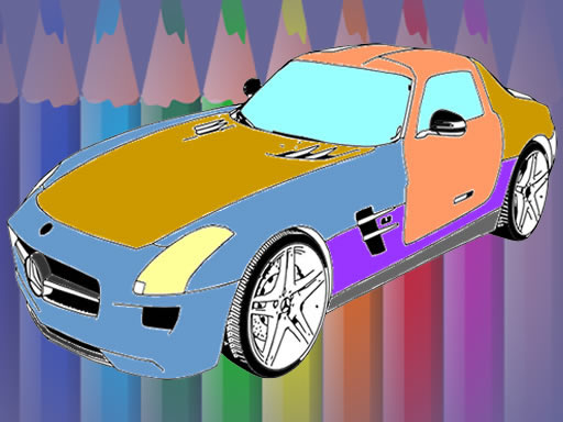 Play Muscle Cars Coloring Game