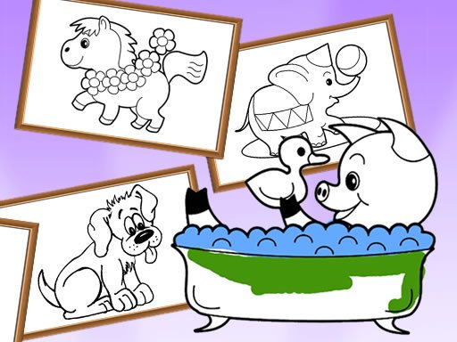 Play Animals Cartoon Coloring Game