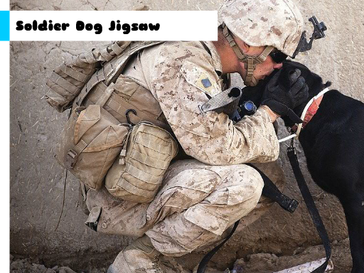 Play Soldier Dog Jigsaw Game