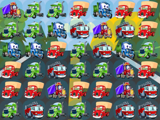 Play Cartoon Trucks Match 3 Game