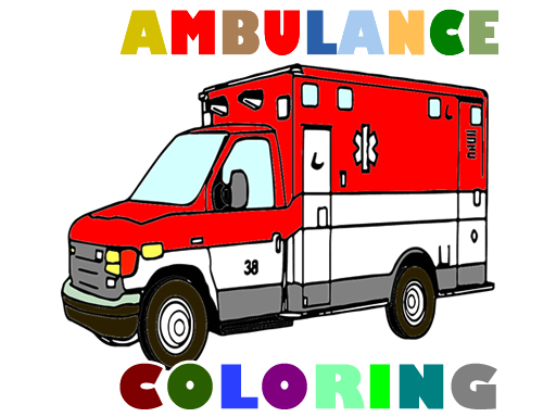 Play Ambulance Trucks Coloring Game