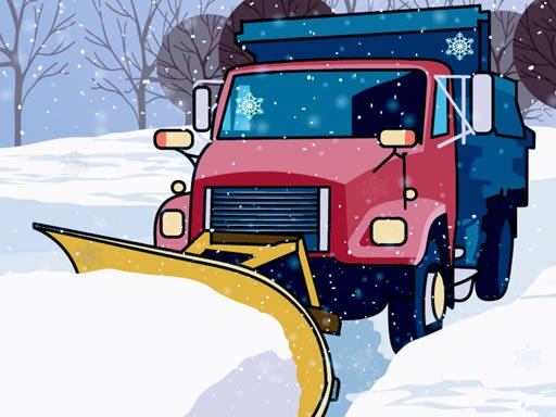 Desenhos de Hidden Snowflakes in Plow Trucks para colorir