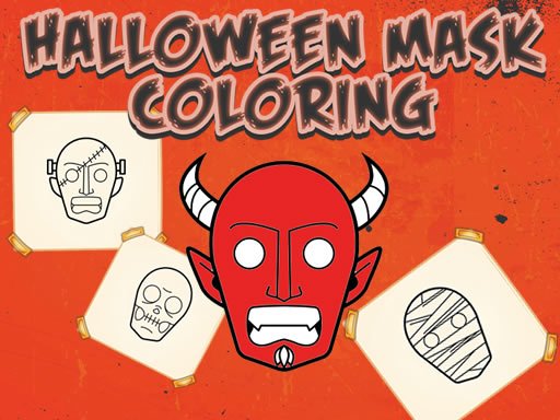 Play Halloween Mask Coloring Game