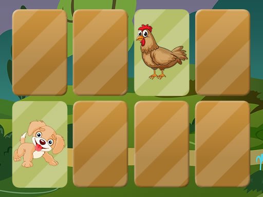 Play Domestic Animals Memory Game