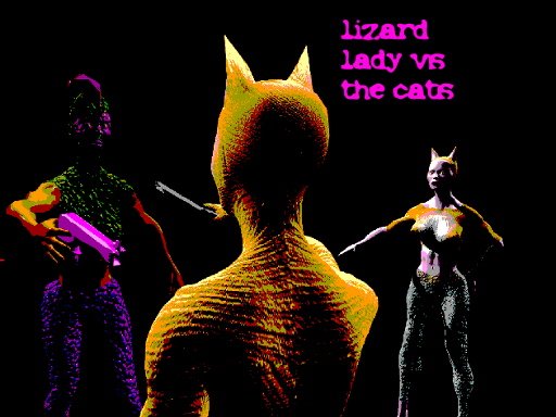 Play Lizard Lady vs the Cats Game