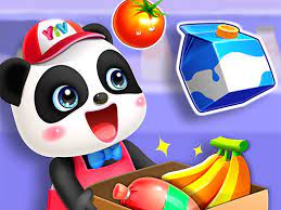 Play Cute Panda Supermarket Game