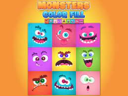 Play Monsters Color Fill Game