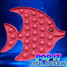 Desenhos de Pop It Fish Jigsaw para colorir