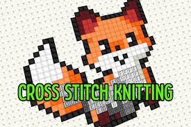 Desenhos de Cross Stitch Knitting para colorir