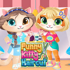 Play Funny Kitty Haircut Game